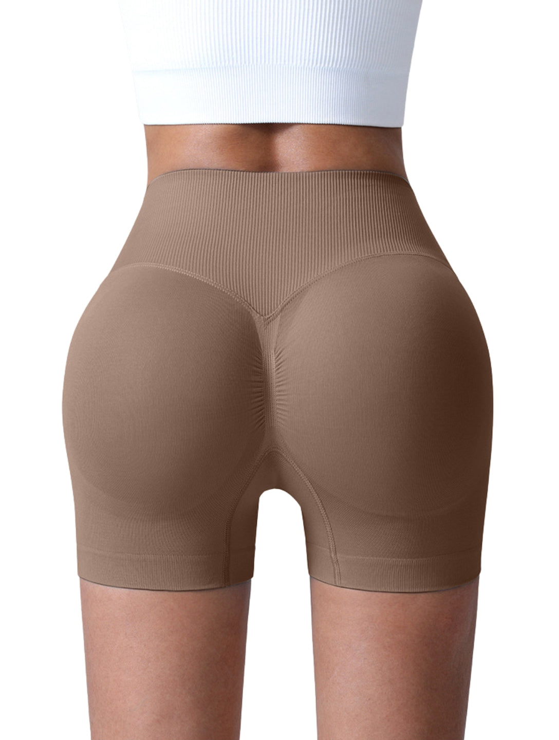 Shorts sculptants froncés taille en V