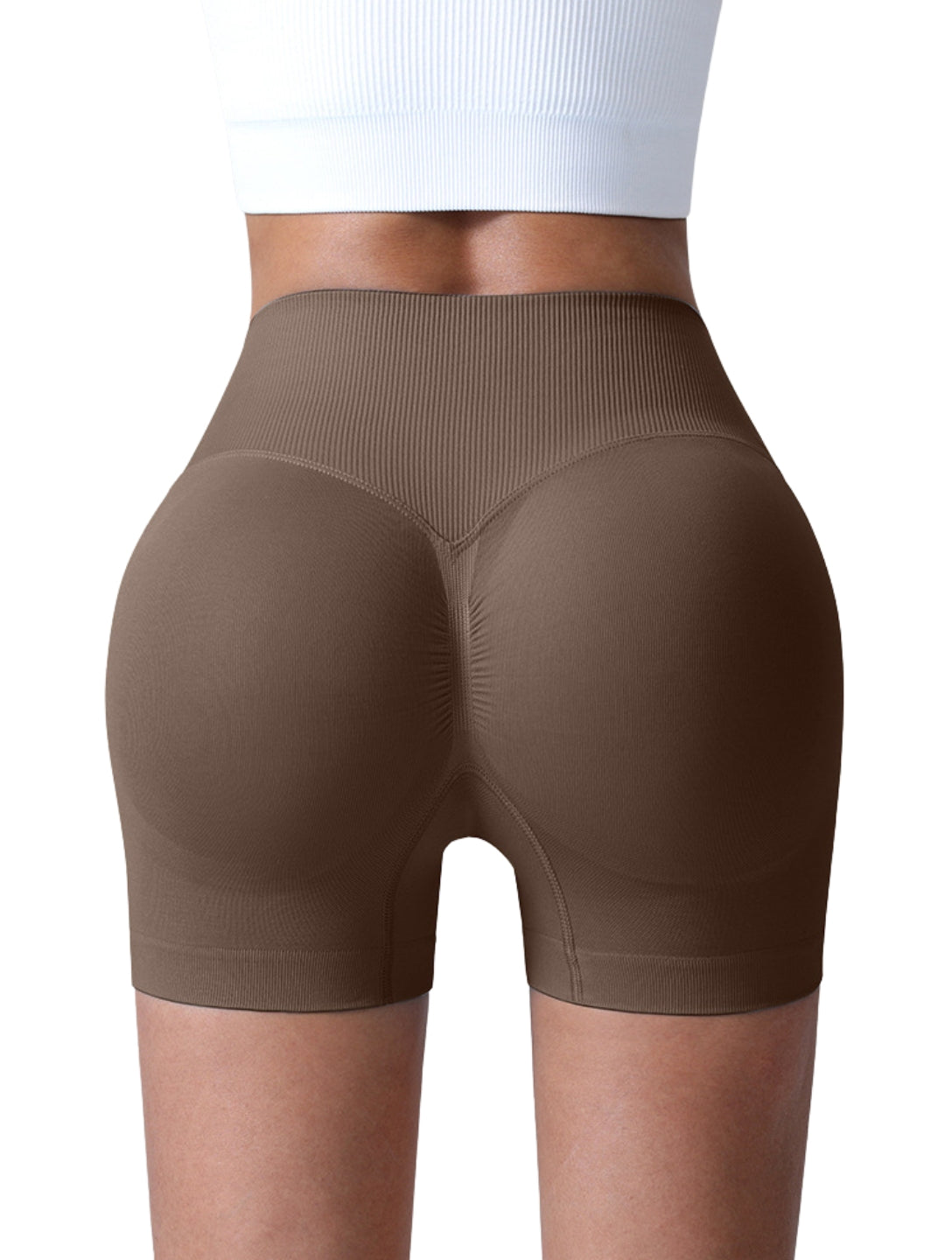 Shorts sculptants froncés taille en V