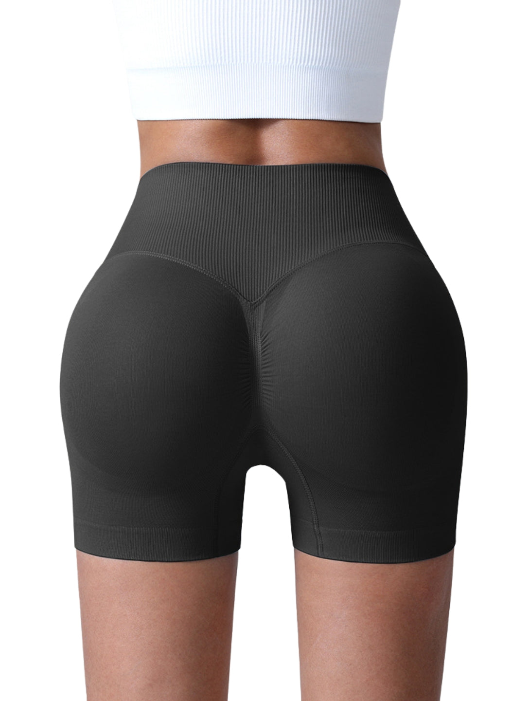 Shorts sculptants froncés taille en V