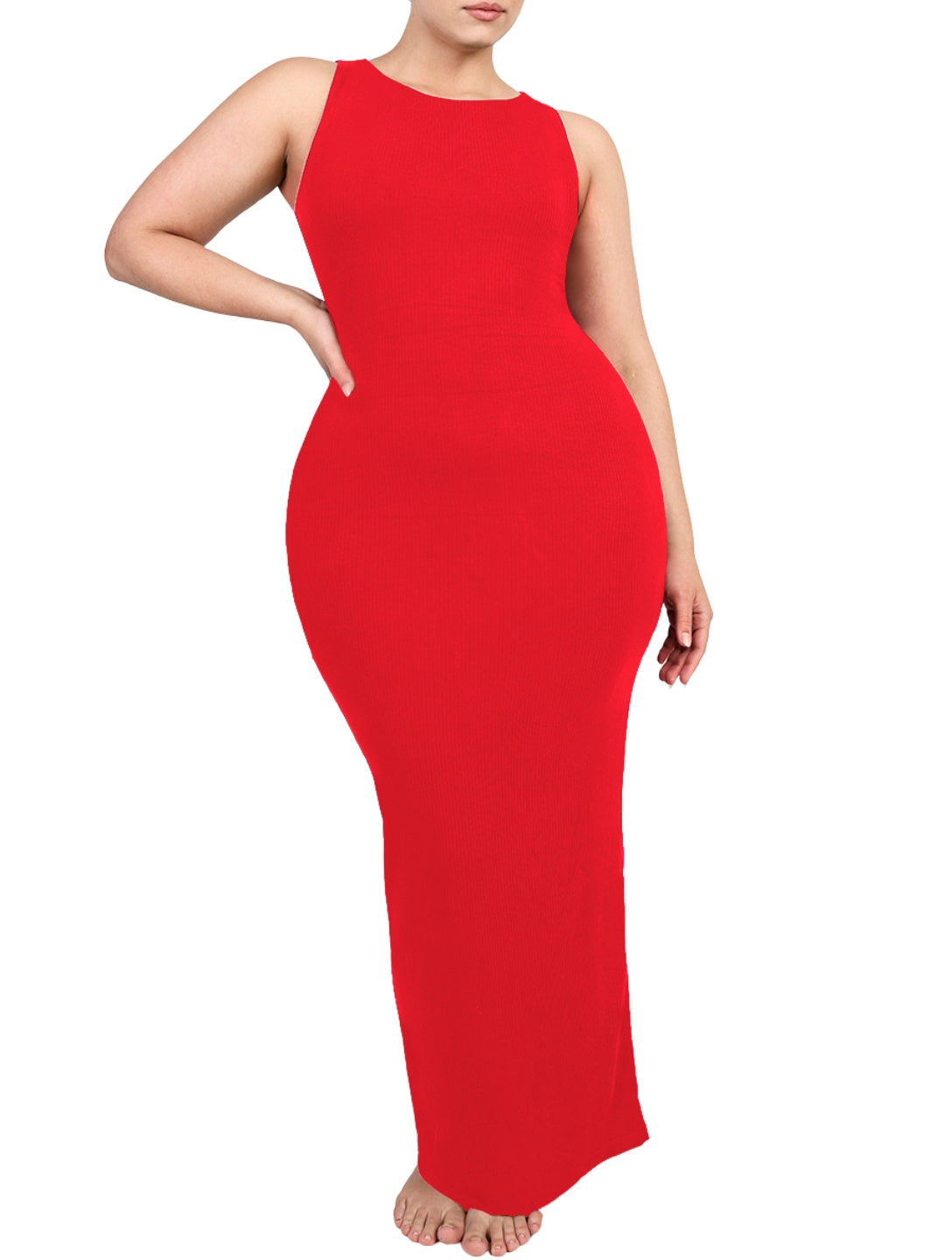 Robe longue sculptante seconde peau