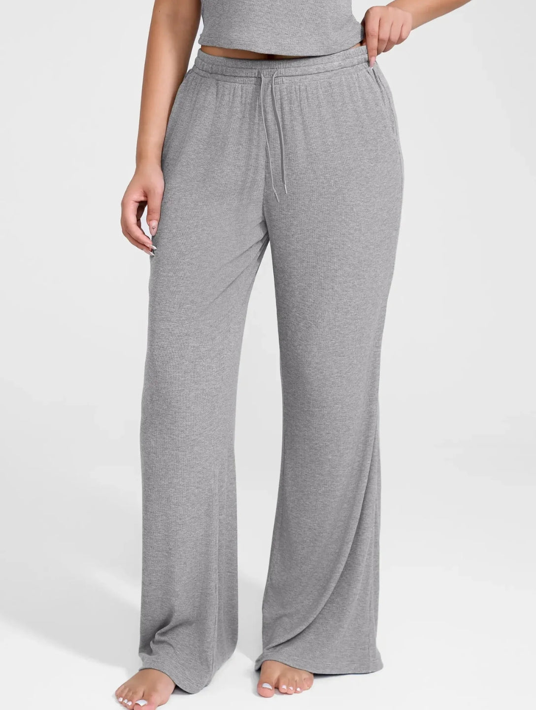 Pantalon de jogging côtelé à jambe large