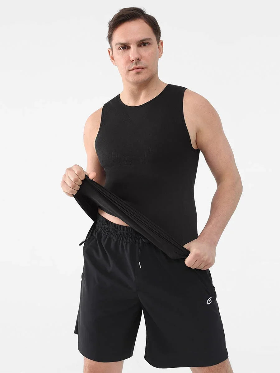 Haut sans coutures amincissant pour homme