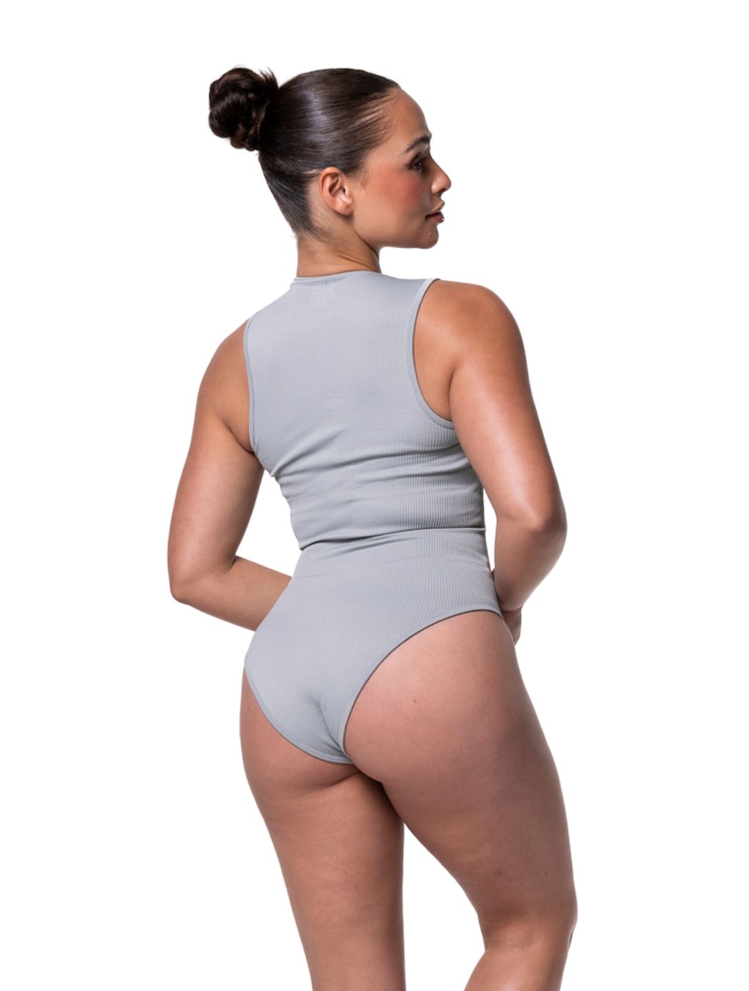 Body Gainant Col Carré Nervuré